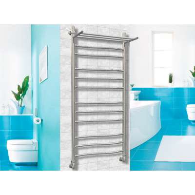 Полотенцесушитель водяной Роснерж Волна L101110 120x60 с полкой групповой