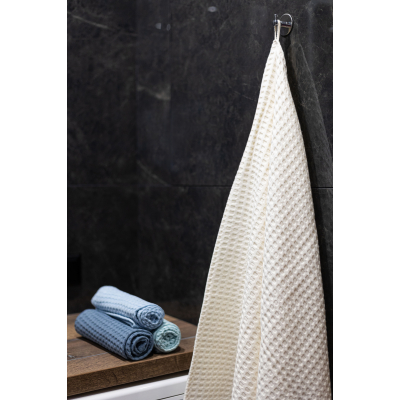 Текстильное полотенце из клетчатого хлопка Роснерж 3D towel 80x150 молочный Текстильное полотенце из клетчатого хлопка Роснерж 3D towel 80x150 молочный